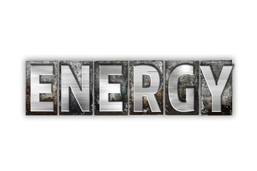 Energy Concept Isolated Metal Letterpress Type