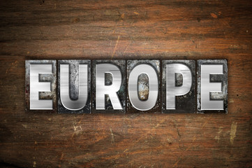 Europe Concept Metal Letterpress Type