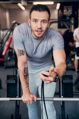 trainer handsome man in gym