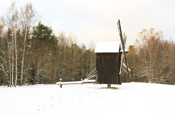 Mill in the snow