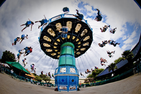 Carousel in theme park