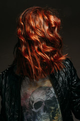 Portrait of a redhead woman.