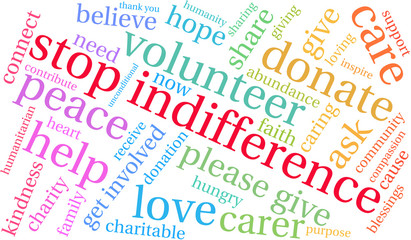 Stop Indifference Word Cloud