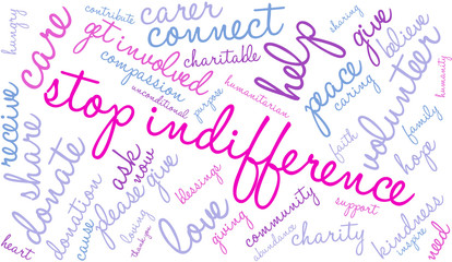 Stop Indifference Word Cloud