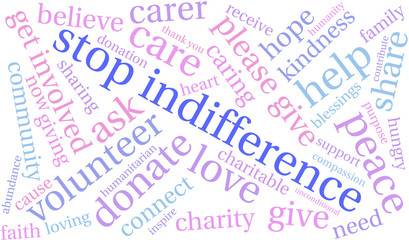 Stop Indifference Word Cloud