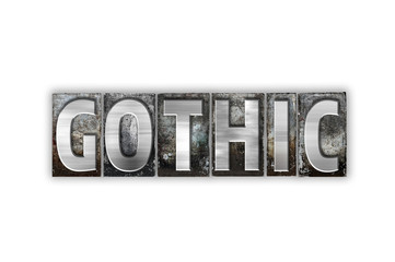 Gothic Concept Isolated Metal Letterpress Type