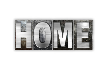 Home Concept Isolated Metal Letterpress Type