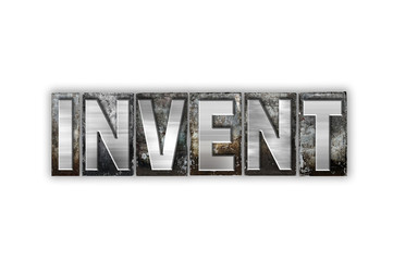 Invent Concept Isolated Metal Letterpress Type