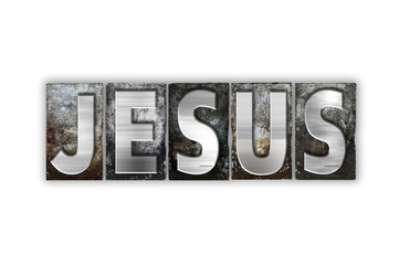Jesus Concept Isolated Metal Letterpress Type