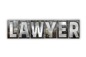 Lawyer Concept Isolated Metal Letterpress Type