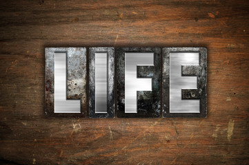 Life Concept Metal Letterpress Type