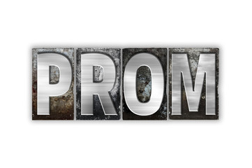 Prom Concept Isolated Metal Letterpress Type