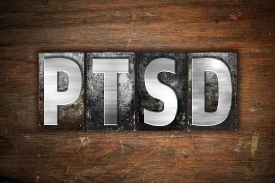 PTSD Concept Metal Letterpress Type