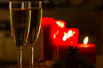 .Two Champagne glass