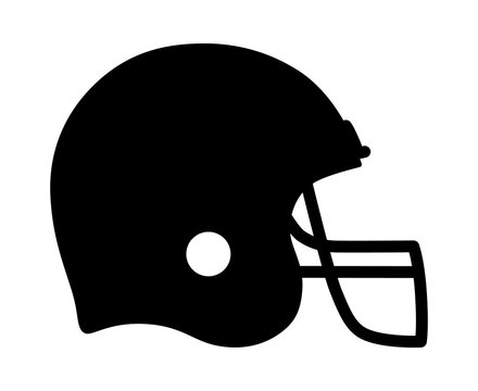 American gridiron football helmet flat icon for apps and sports websites