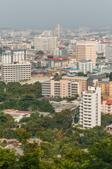 Obraz premium Building and skyscrapers bird eye view from the view point of Pa