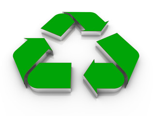 Obraz premium 3d recycle icon