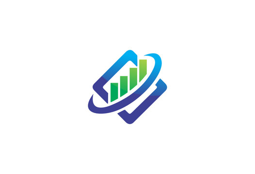 economy finance logotype corporation icon logo