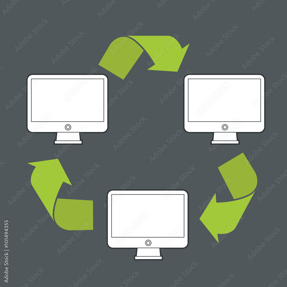 Aufkleber abstract modern computer data transfer scheme
