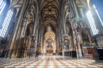 PRAGUE,CZECH REPUBLIC-St. Vita Cathedral baroque medieval interior architecture