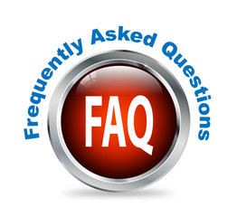 Round button of frequently asked questions - faq