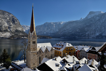 Hallstatt am Hallstättersee im Salzkammergut