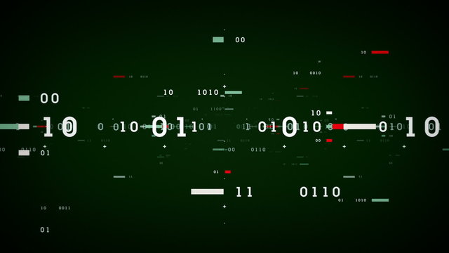 Binary numbers and data passing through cyberspace. This clip is available in multiple color options and loops seamlessly.
