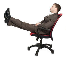 Businessman sitting on chair