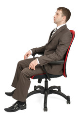 Businessman sitting on chair