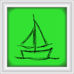 illustration of a boat with sails