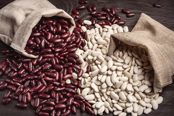 Beans red and white.