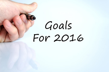 Goals for 2016 text concept