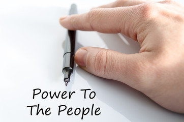 Power to the people text concept