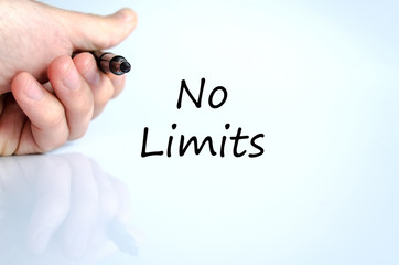 No limits text concept