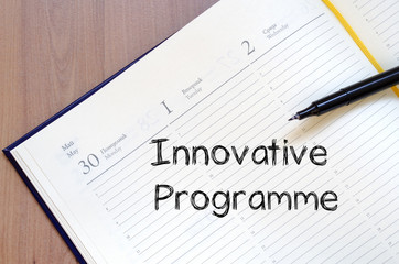 Fototapeta premium Innovative programme write on notebook