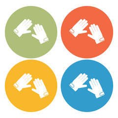 Fototapeta premium goalkeeper gloves icon