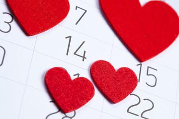 Calendar to Valentines day