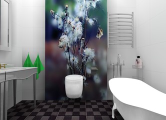 wizualizacja łazienka - obrazy, fototapety, plakaty