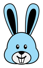 Simple cartoon of a cute rabbit