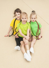 Sporty little girls