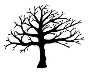 Tree vector isolated on white background.