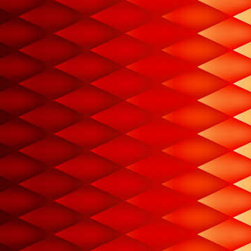 Retro background, pattern rhombs, mesh gradient, transition from light to dark, vector background, red version