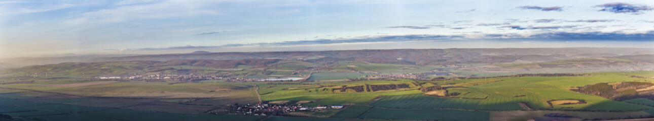 Fototapeta premium landscape in Thuringia seen from Kyffhaeuser monument