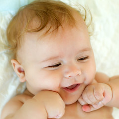 Smiling baby boy