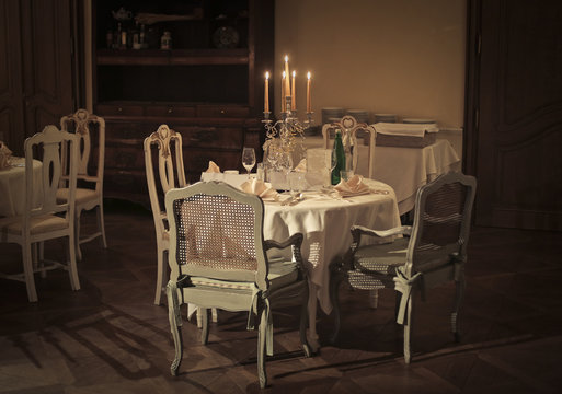 Elegant dinner table