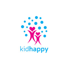 Kid Fun Tree Vector Logo