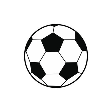 Soccer ball black simple icon 