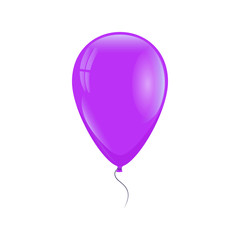 Violet balloon with a thread