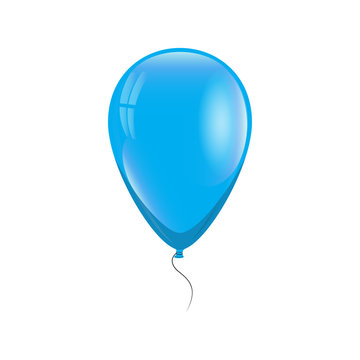Blue balloon with a thread
