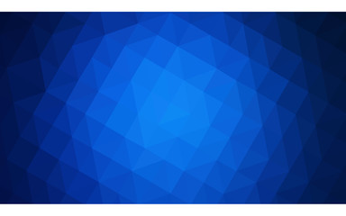 Dark blue polygonal design pattern, which consist of triangles and gradient in origami style.